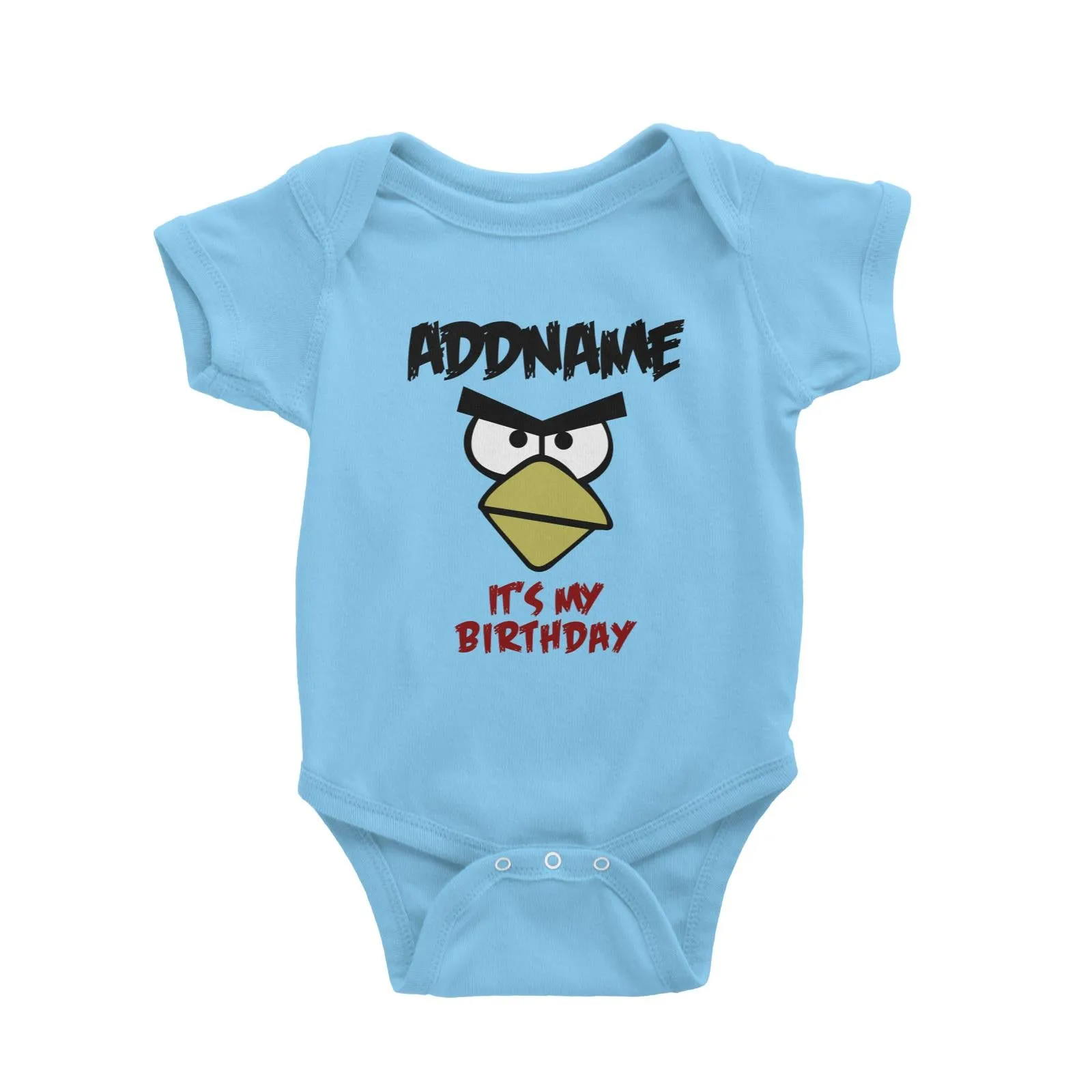 Angry Bird It's My Birthday Addname Baby Romper