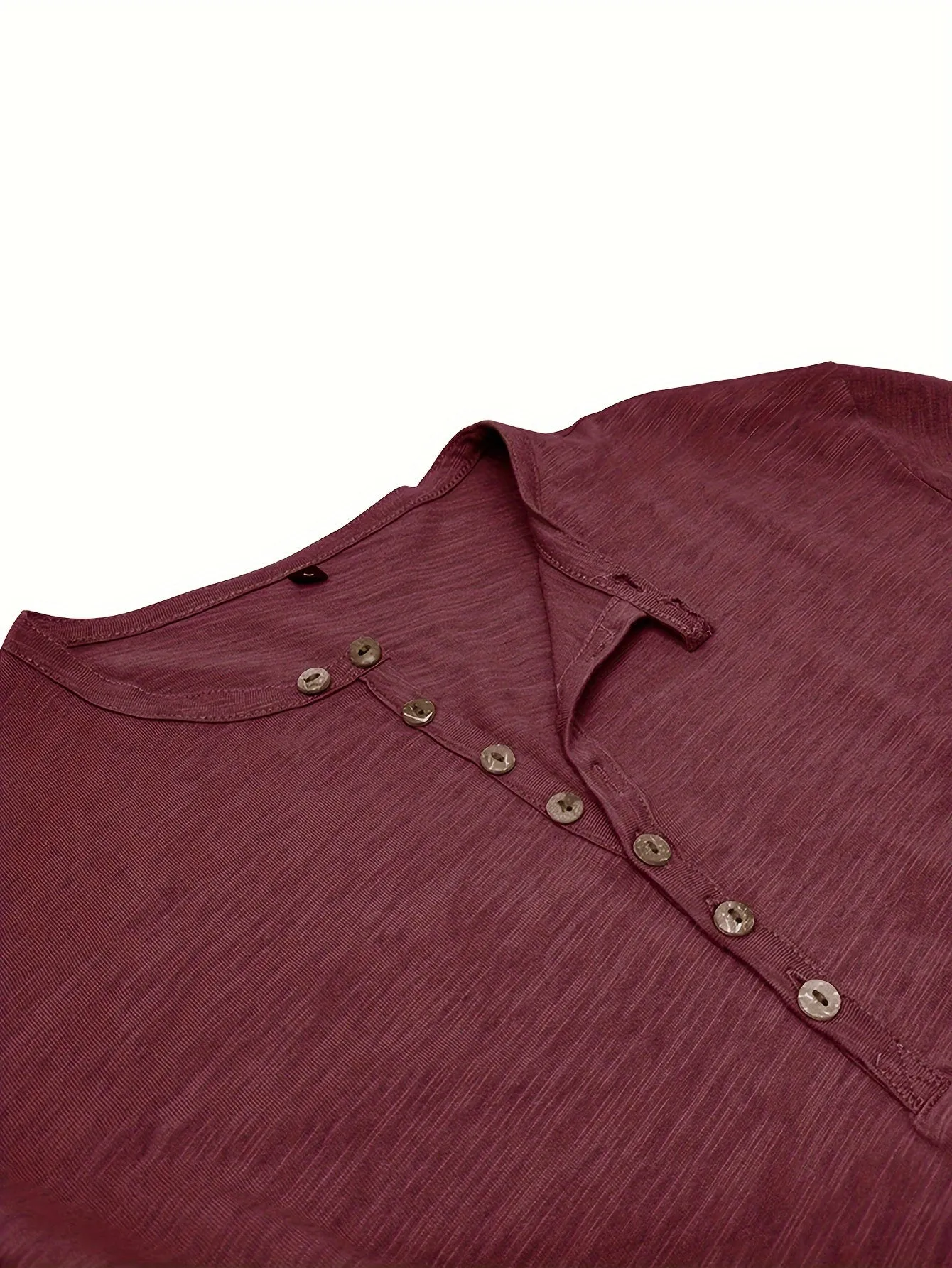 ManWarm - Heren Lange Mouw Casual Henley Shirt met Knopdetail