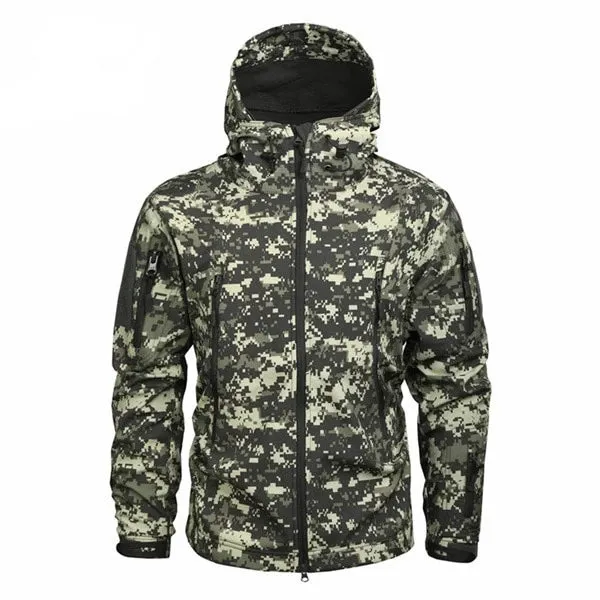Men's Military Camouflage Fleece Jacket Army Tactical Clothing