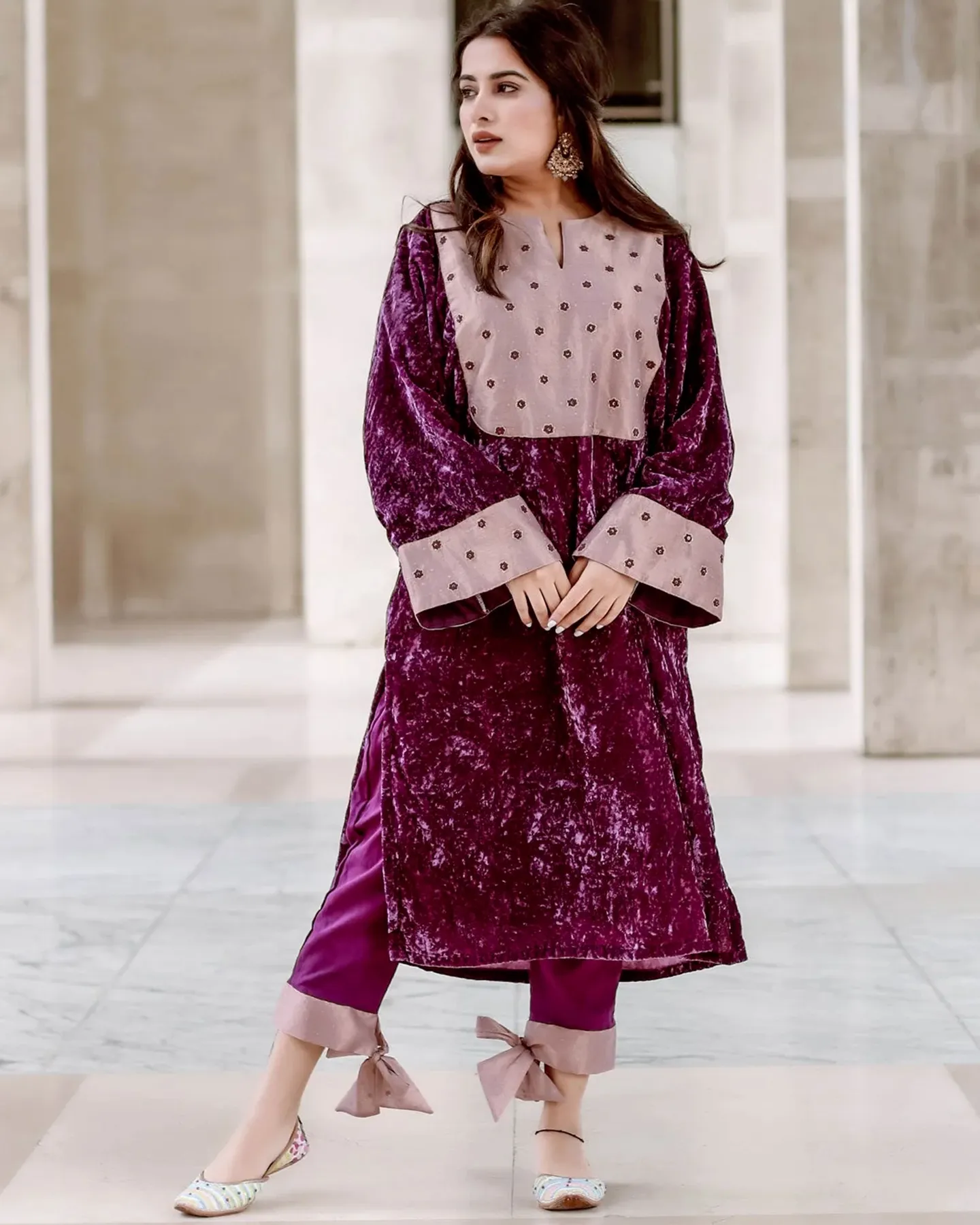 Royal Tissue Velvet Kurta Set