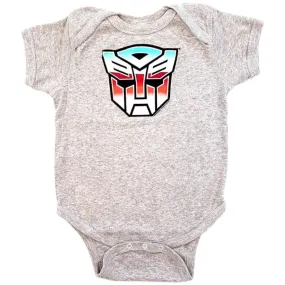 Transformers Autobot Color Shield Gray Onesie Baby Romper