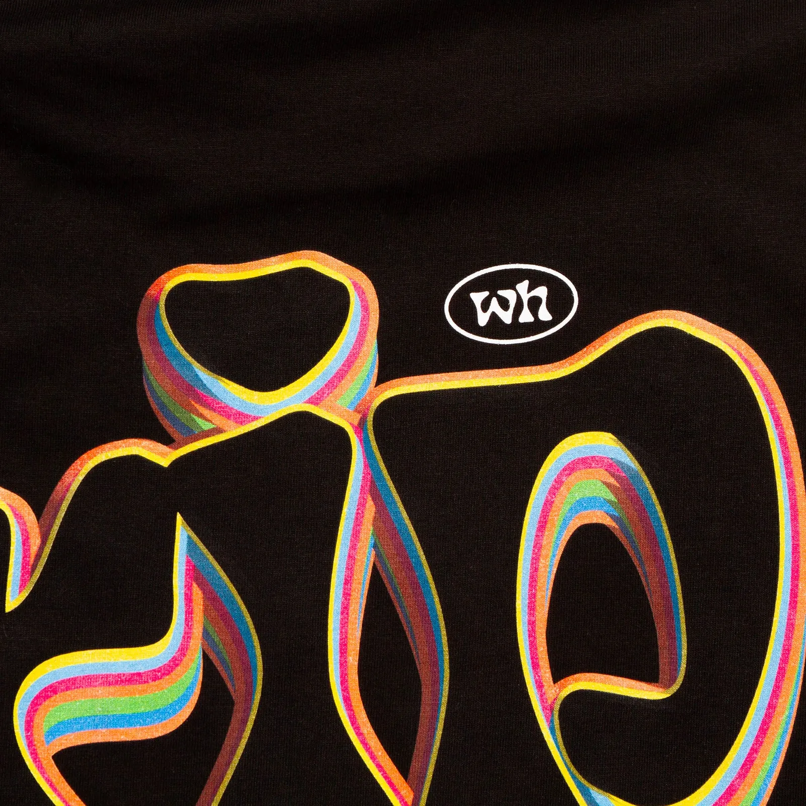 Trippy Front Print - Tshirt - Black